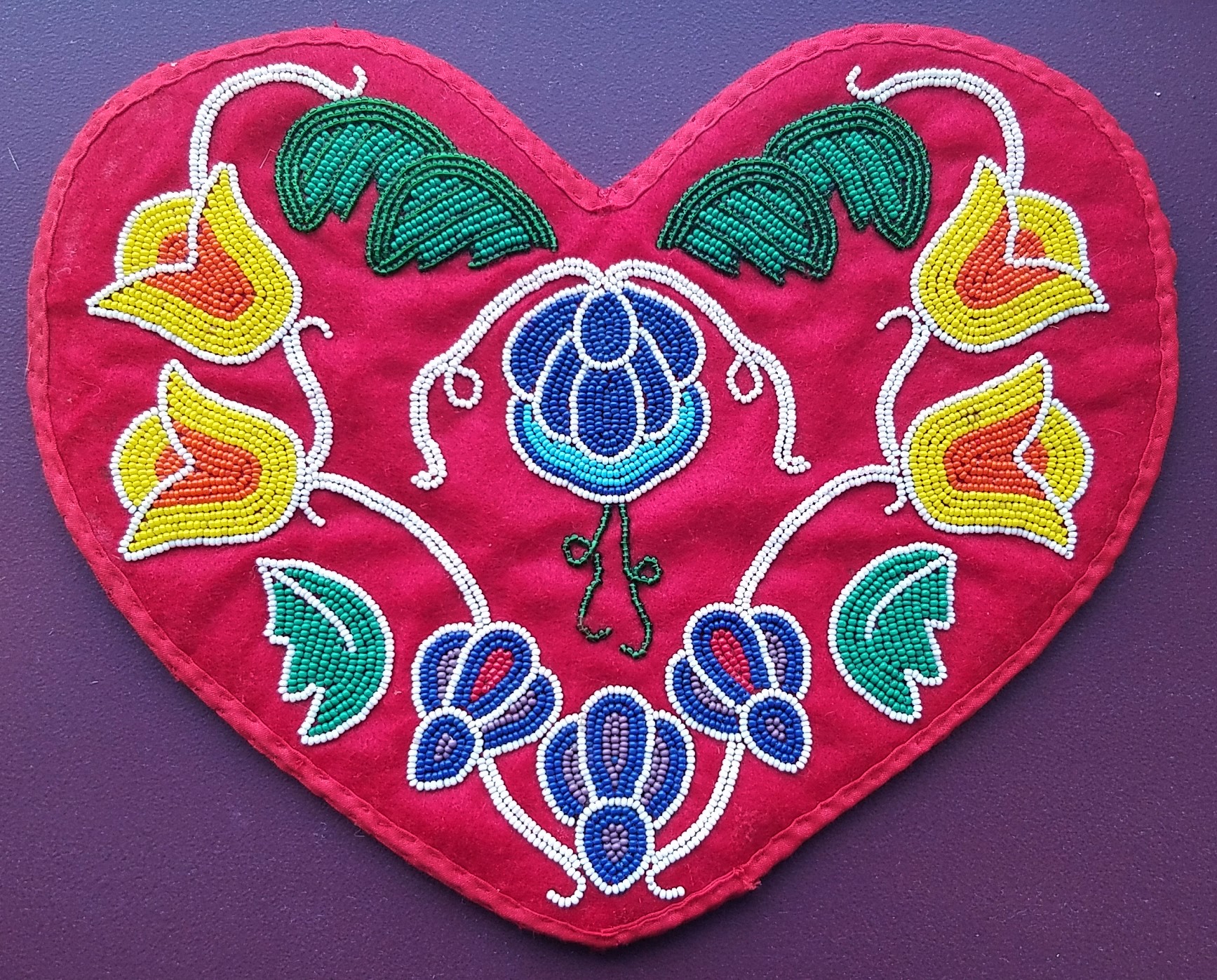 beaded heart